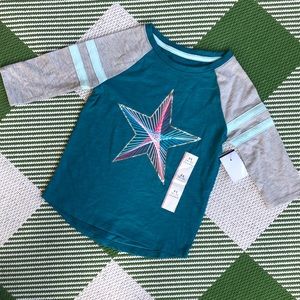 Cat & Jack 3/4 length sleeve t-shirt with …